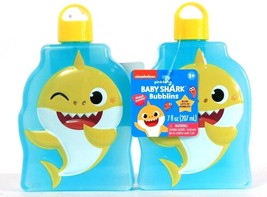 2 Little Kids 7 Oz Bubblins Nickelodeon Baby Shark Non Toxic Bubbles With Wand - £18.82 GBP