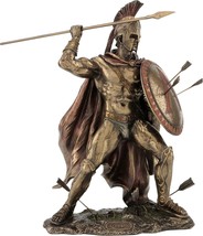 Leonidas the King of Sparta Cold Cast Bronze Statue /Sculpture 33cm / 12.99in - £157.48 GBP