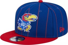 New Era Men&#39;s Kansas Jayhawks Blue 9Fifty Vintage Adjustable Hat - £24.12 GBP