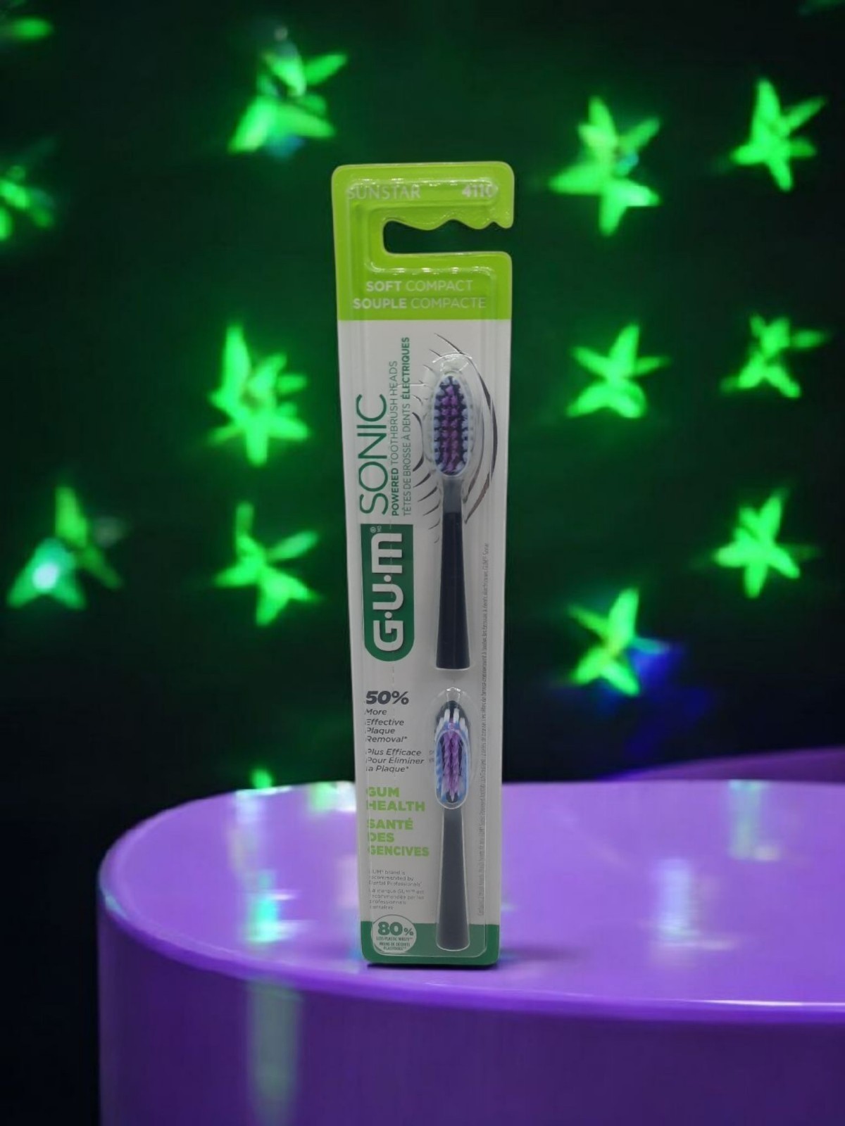 G.U.M. SONIC SOFT Electric Toothbrush Replacement Heads 2 Pcs. Sunstsr 4110 - $16.82