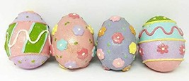 Home For ALL The Holidays Fancy Painted Easter Eggs w/Glitter Set/4 - £14.24 GBP