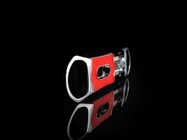 Brizard and Co Racing Red Leather V Cigar Cutter and carrying case New image 13