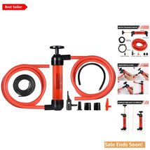 3-in-1 Siphon Pump Kit for Fuel Transfer, Tire Inflation &amp; Liquid Evacua... - $20.74