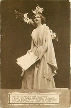 DB Religious Postcard E259 Woman with Book Easter Christ is Risen Cancel... - $4.85