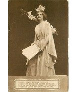 DB Religious Postcard E259 Woman with Book Easter Christ is Risen Cancel... - $4.85