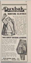 1937 Print Ad Utica-Duxbak Hunting Clothes Coats &amp; Breeches Utica,New York - £7.77 GBP