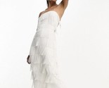 ASOS DESIGN Beaded Embellished Bandeau Midi Dress Women&#39;s US2 UK6 EU34 W... - £111.86 GBP