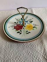 Vintage Stangl Pottery Country Garden Flowers Floral Serving Plate Dish Hand Pai - £13.10 GBP