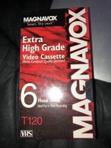 Magnavox VHS T120 Extra High Grade Video Cassette 6 Hour Blank Sealed New - $6.94