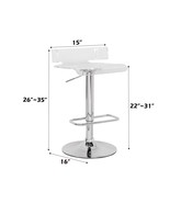 Rania Adjustable Stool w/Swivel, Clear &amp; Chrome Finish - $2,670.40 MXN