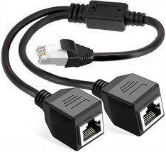 RJ45 Network 1 to 2 Port Ethernet Adapter Splitter Ethernet Splitter 1 M... - £16.45 GBP