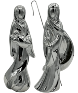 Christmas Around the World Silver Nativity - Mary, Jesus and Joseph w/st... - $35.75