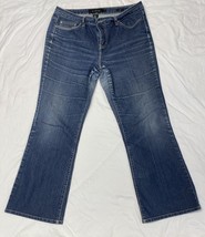 Calvin Klein Jeans Womens Size 16 Flare Blue Denim Jean 16x32 - $8.17
