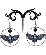 Moth Earrings Halloween Skull Accessories for Women Death Moth Earrings ... - $16.56