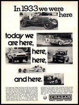 1973 HOT ROD Magazine Print Ad - Cragar Wheels Race Cars from 1933 - 1972 A5 - £5.53 GBP