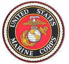10&quot; Usmc Marine Corps Ega Logo Round Military Embroidered Jacket Patch - £23.97 GBP