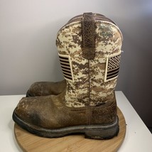 ARIAT WorkHog Patriot Steel Toe Earth Sand Camo Mens Size 8.5 D Boots 10... - $79.19