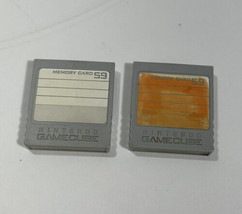 2 Pack Nintendo GameCube Official OEM Gray  59 Block Memory Card DOL-008 - £18.72 GBP
