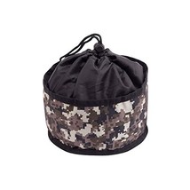 Doggles Foldable Travel Bowl, Green Camo - Small - £7.50 GBP
