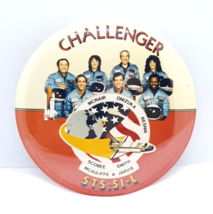 NASA Space Shuttle Challenger STS:51-L Souvenir Button Pin 3.5&quot; - £10.38 GBP