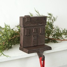 Cast Iron Gingerbread House Stocking Holder - Rustic Country Christmas Farmhouse - £47.33 GBP