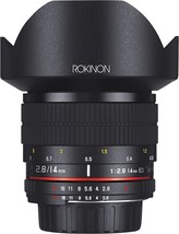 Rokinon 14Mm F/2.8 If Ed Umc Ultra Wide Angle Fixed Lens W/ Built-In Ae Chip For - £300.54 GBP