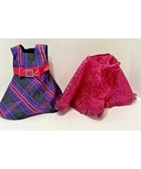 Sweet Heart Rose for Dollie and Me Plaid Purple Pink Dress Rhinestones a... - £16.10 GBP