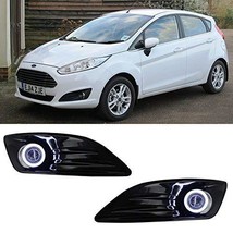 AupTech LED DRL Angel Eyes Driving Fog Lights with Lens H11 55W Halogen Bulbs fo - £119.10 GBP