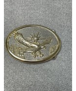 Vintage Two Tone Flying Eagle Belt Buckle Western Cowboy Ranch KG JD - €12,88 EUR