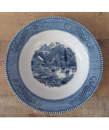CURRIER &amp; IVES &quot;EARLY WINTER&quot; SOUP BOWL 8 1/4&quot; W/ UNDERGLAZE PRINT - $27.33 CAD