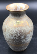 Stangl Pottery 22kt Gold 4007 Hand Painted Vase 6.75&quot; Tall Hollywood Regency - £13.39 GBP