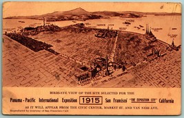 Esposizione Città Mappa Panama Pacific Internazionale Expo 1915 Seppia DB - £12.23 GBP