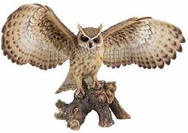 Ebros Gift 18.7&quot; Wide Realist Look Opening Eagle Owl Resin Figurine Statue - £137.70 GBP