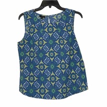 Talbots Petites Tank Top Size 10P Colorful Floral Print Womens 100% Polyester - £14.12 GBP