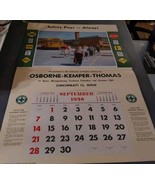 Osbourne Kemper Thomas 1958 Sample Wall Calender Cincinnati Safety First... - $37.17