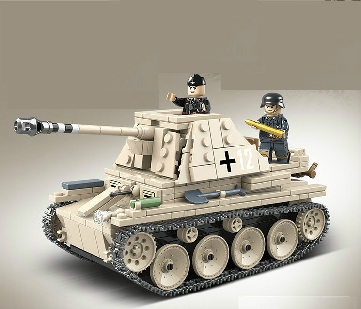 WW2 German Army Marder III Tank Destroyer Building Toys