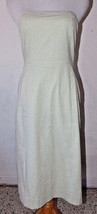 J Crew Womens Dress Size 6 Pin Striped Green White Strapless Side Pockets Party - £39.95 GBP