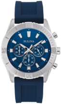 Bulova Classic Chronograph Men Blue Dial Watch 96A260 - $292.05