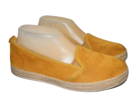 Clarks Collection Soft Cushion Women 8.5 M Yellow Suede Espadrille Slip ... - £18.29 GBP