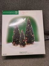 Department 56 Village Twinkling Lit Trees Light Green 3 Piece Christmas EUC IOB  - £18.97 GBP