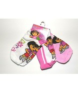 Dora The Explorer 3pk Ankle Socks Pink White Size 6-8 NWT - £5.24 GBP