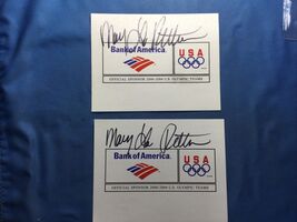 Mary Lou Retton Olympic Athlete Signed Index Card USA BOA SPONSOR CARD - $19.78