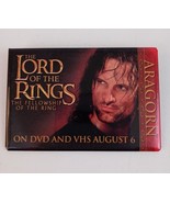 Aragorn The Lord Of The Rings The Fellowship Of the Ring Movie Promo Pin... - $10.19