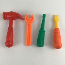 Vintage Kids Pretend Play Tool Set Hammer Screwdriver Wrench 4pc Lot 80s Toys - £13.27 GBP