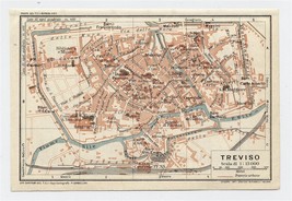 1927 Original Vintage City Map Of Treviso / Veneto / Italy - £16.86 GBP