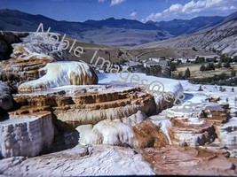 1963 Minerva Terrace Mammoth Hot Springs Yellowstone Park Wyoming 35mm Slide - £4.27 GBP