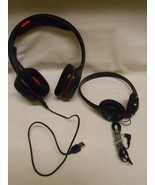 lot of 2 Headphones w/ cords adjustable Gamecom plantronics  SALE - £14.61 GBP