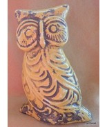 NEW Antique Yellow Owl  8&quot; Made to Look Old Ceramic - $16.83