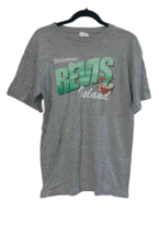 Anvil Uomo Welcome To Revis Island Sanforizzata T-Shirt, Grigio, M - $14.83