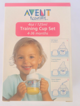 Philips Avent Naturally Training Cup Set 4 oz 4-36 Mo Baby Sippy Spout Straw NEW - £12.34 GBP